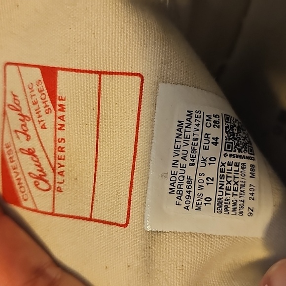 Converse Chuck 70 High-Top Sneaker - Bite The Dust Size M12 W10 Unisex - Picture 11 of 11